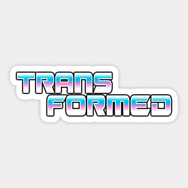 TRANSFORMED Retro Trans Pride Shirt Sticker by Maeden